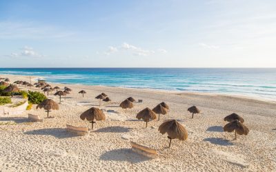 Panoramic view at Playa Delfines, Cancun