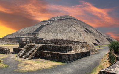 The city of Teotihuacan and The pyramid of the sun