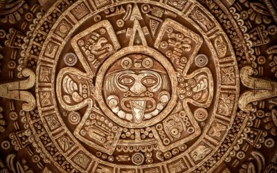 Ancient Aztec culture mural