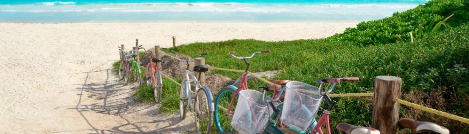 bicycles in Tulum beach