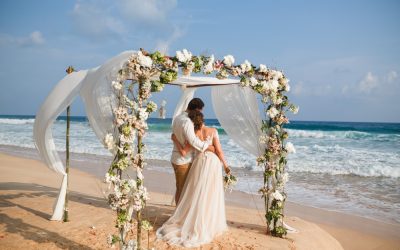 Weeding beach couple in Cancun